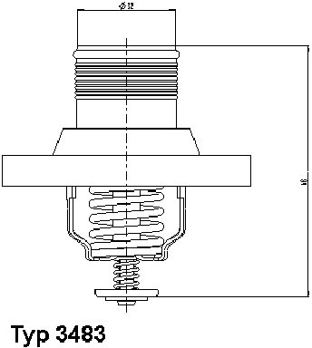 Wahler Termostat, żrodek chłodzący 3483.89D