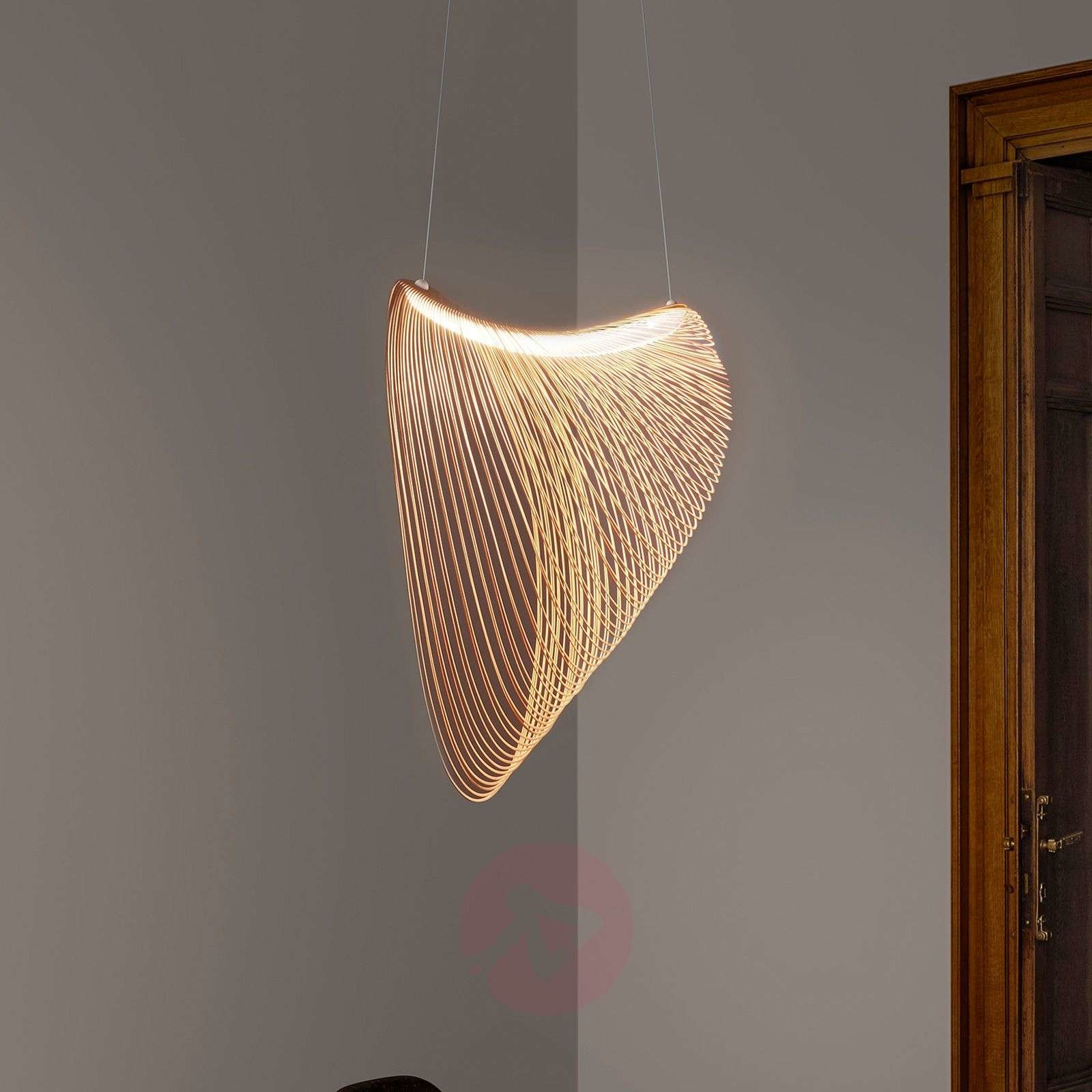 Luceplan Illan drewniana lampa wisząca LED 60 cm