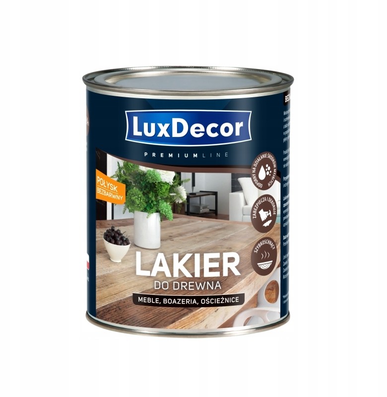 Lakier do drewna Luxdecor połysk 0,4 l Mebli bezba