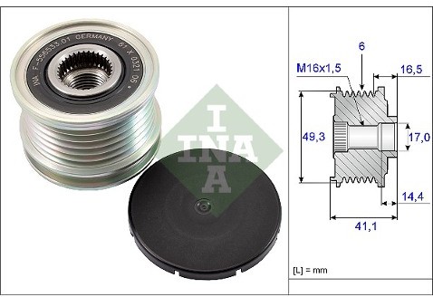 INA Alternator - sprzęgło jednokierunkowe INA 535 0178 10