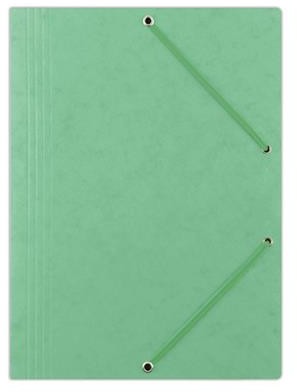 Donau Teczka z gumką preszpan, A4, 390gsm, 3-skrz., jasnozielona 8643080-41PL