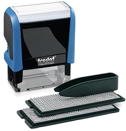 Trodat Printy 4913 typomatic do samodzielnego informacji, Maximum 5 linijek tekstu, błękitny 9008056431466