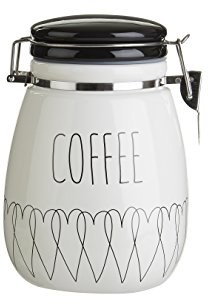 Premier Housewares Heartlines pojemnik na kawę, dolomit, biały 0722915