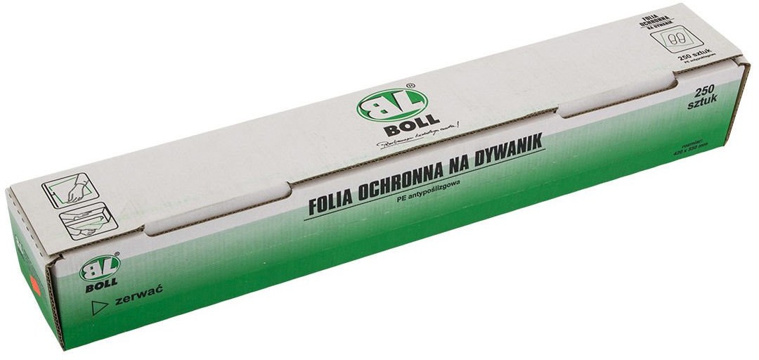 BOLL Folia Ochronna Na Dywanik, Dywaniki Foliowe Boll 250Szt (5907588402958)