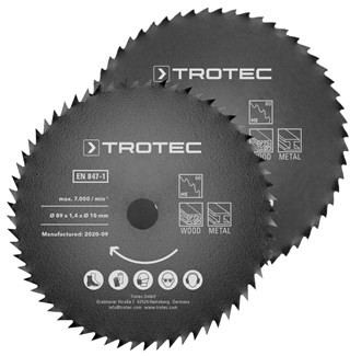 TROTEC Zestaw tarcz do pilarki 1 HSS  89 mm, 2-częściowy