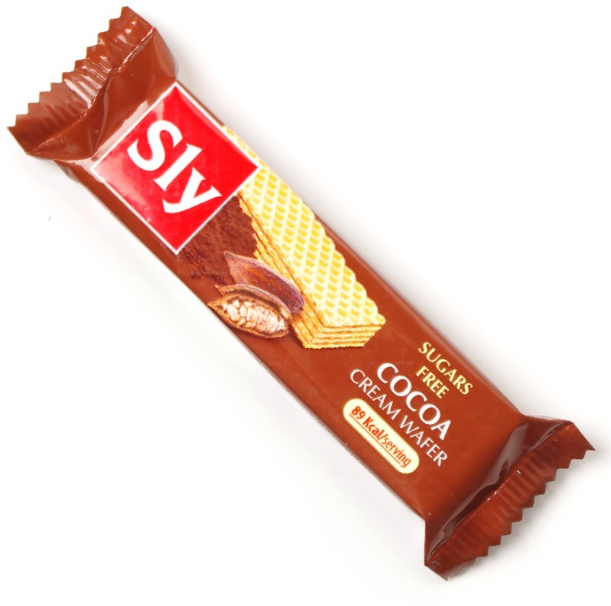 Sly Nutritia Wafelek z kremem kakaowym bez dodatku cukru Sly Nutritia, 20g 5941768000077