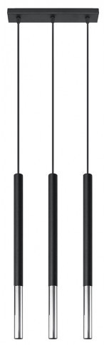 Czarna chromowana potrójna lampa wisząca - EX720 W8-H20