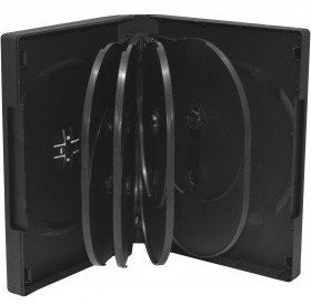 Media Range DVD Case for 10 Discs, 33 MM, Black, Pack 3 BOX35