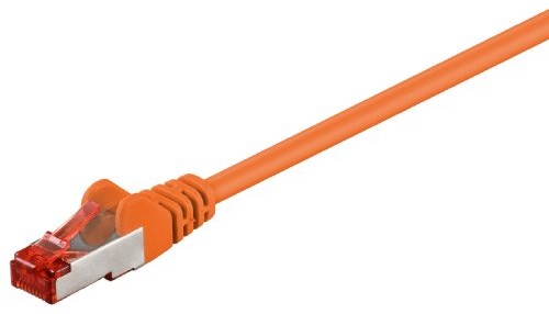 Wentronic 95486 kabel sieciowy Cat6 S/FTP (2 X wtyk RJ45, PIMF podwójnie ekranowany) Pomarańczowy 95486