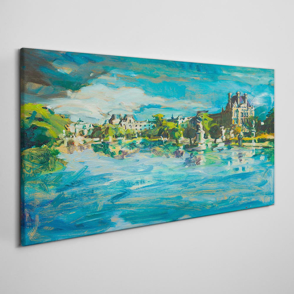 PL Coloray Obraz Canvas malarstwo zamek 120x60cm