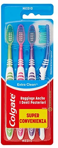 Colgate Extra Clean - szczoteczki do zębów (2 sztuki) - średnie rozmiary