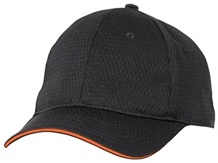 Colour by Chef Works kolorze od Chef Works BCCT-ORA-0 świetne Vent Baseball Cap, pomarańczowy Trim, jeden rozmiar, czarna BCCT