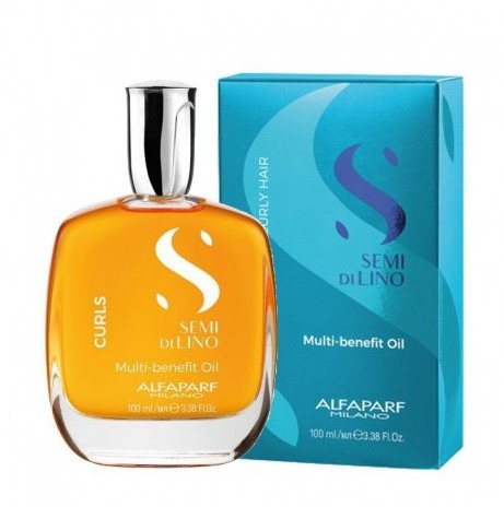 Alfaparf MILANO Semi Di Lino Curls Multi-benefit Oil - Olejek do włosów kręconych 100 ml ALF000231