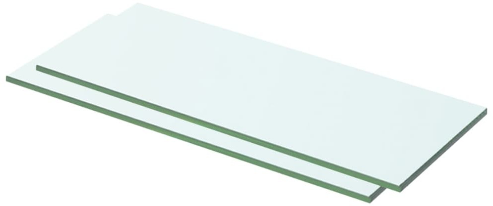 vidaXL vidaXL Półki, 2 szt., panel z bezbarwnego szkła, 50 x 15 cm