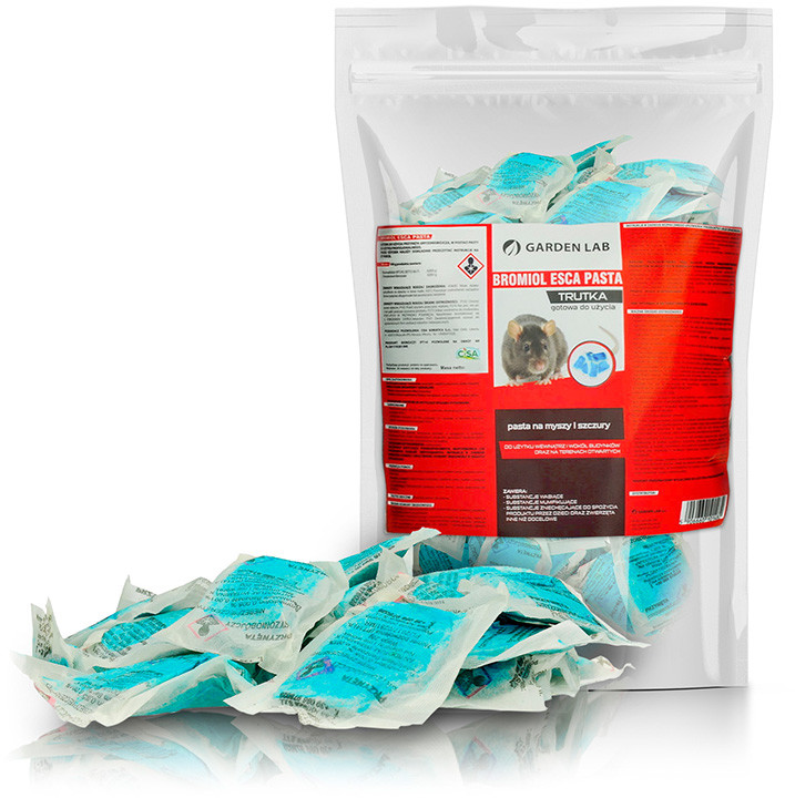 CISA Trutka na szczury, myszy, gryzonie Bromiol Esca Pasta 1,5kg Bromadiolon.