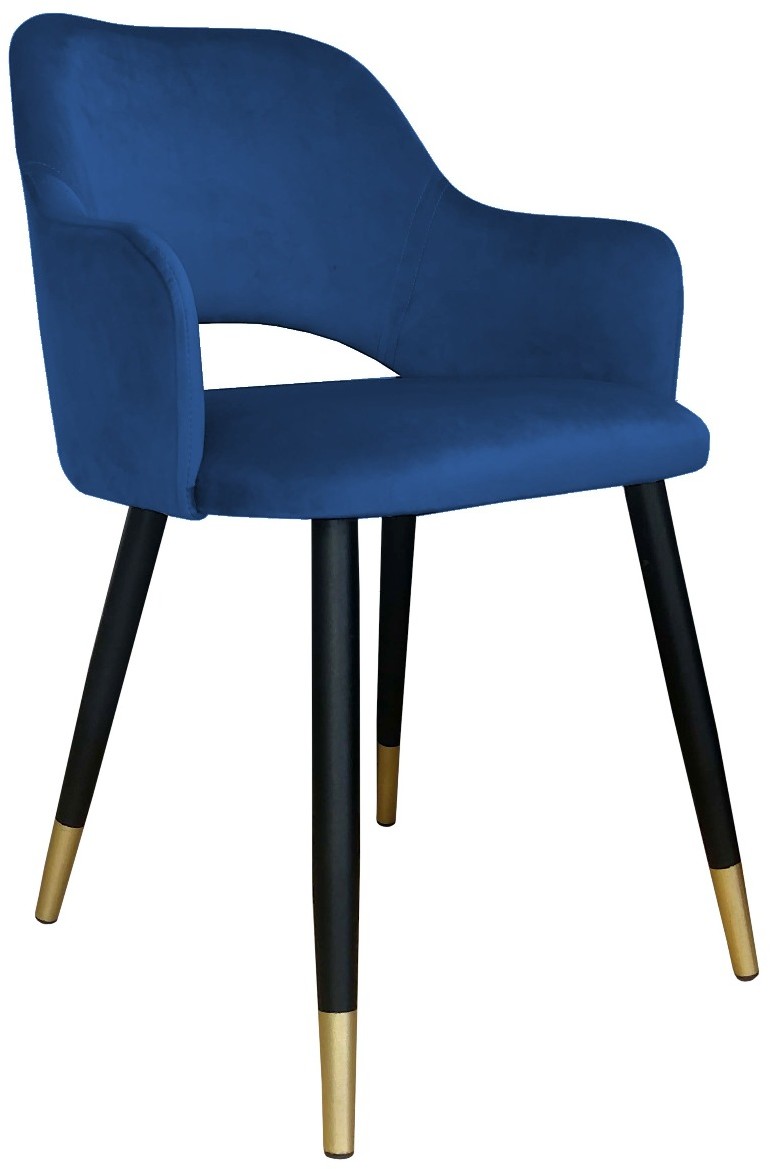 Atos Krzesło NAPO VELVET GOLD granatowe w stylu glamour MILANOGOLD-MG16