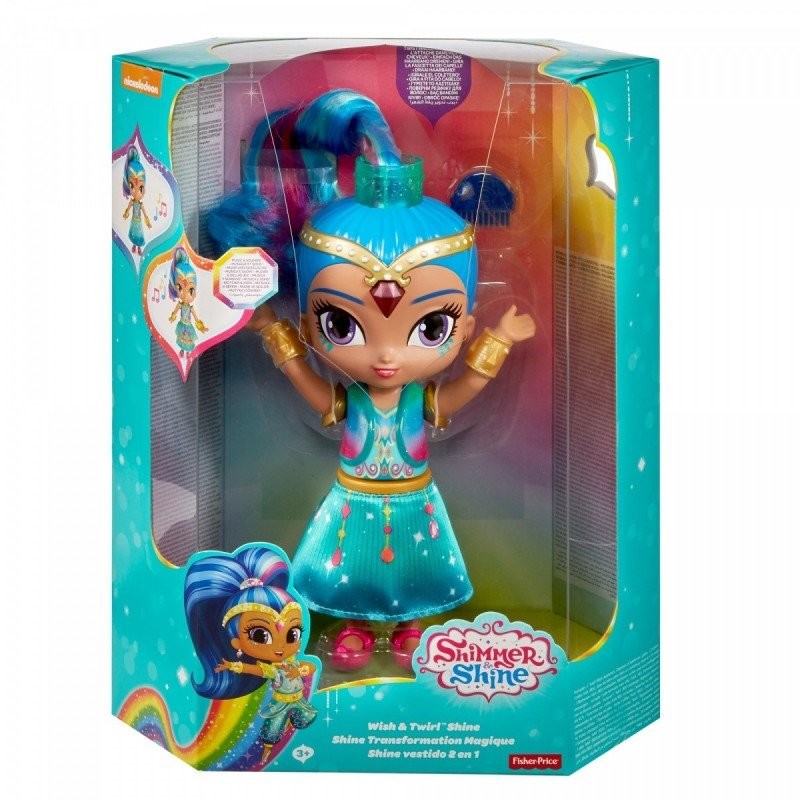 Mattel Shimmer i Shine FVM95 Tęczowa lalka z dźwiękiem