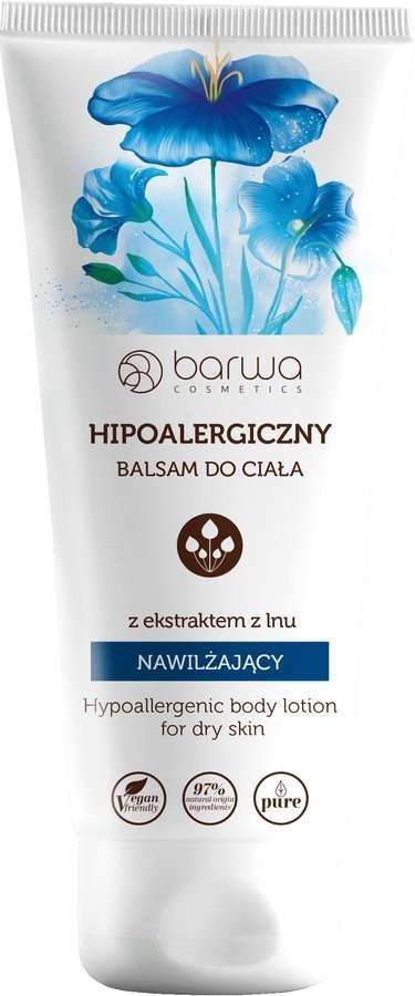 Barwa HIPOALERGICZNA BALSAM DO CIAŁA NAWILŻAJĄCY Z EKSTRAKTEM Z LNU 200ML 5902305004316
