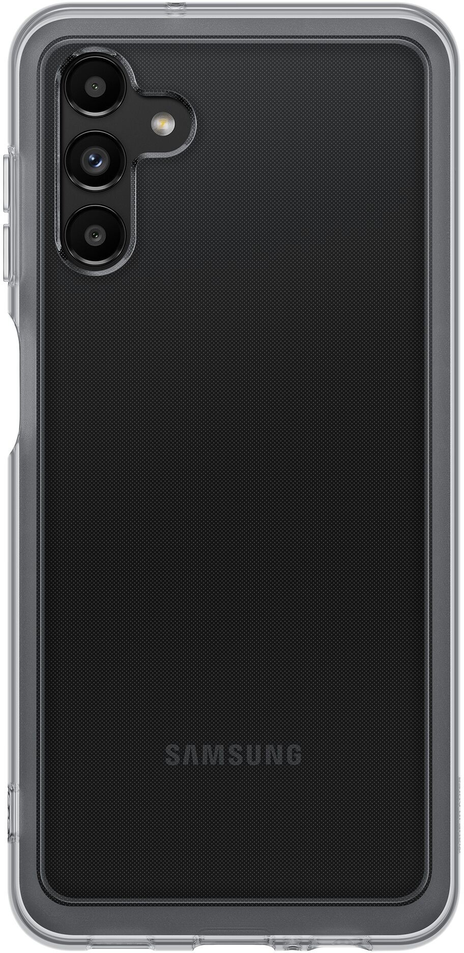 Samsung Soft Clear Cover wytrzymałe etui z żelową ramką i wzmocnionym tyłem Galaxy A13 5G czarny (EF-QA136TBEGWW) EF-QA136TBEGWW