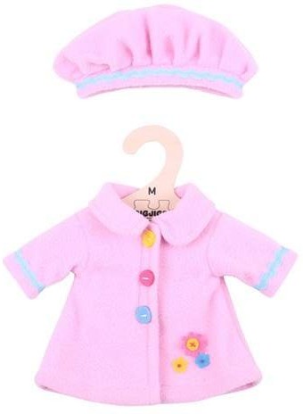 Bigjigs Toys Bigjigs Toys, ubranko dla lalki Płaszczyk i Czapka