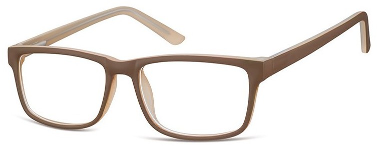 Sunoptic Okulary Zerówki oprawki CP157G brązowo-kremowe CP157G