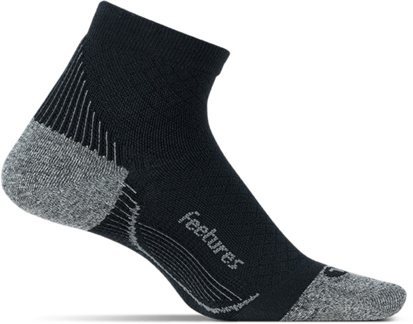 FEETURES FEETURES Skarpetki do biegania długie PLANTAR FASCIITIS RELIEF SOCKS ULTRALIGHT QUARTER czarne