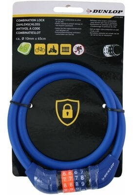 DUNLOP Zapięcie rowerowe DUNLOP 1042503 Linka Niebieski