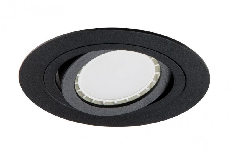 Light&More LM 920 BK OPRAWA HALOGENOWA WPUSZCZANA REGULOWANA OCZKO ALUMINIUM CZARNY QR70 GU10 230V LED LM 920 BK
