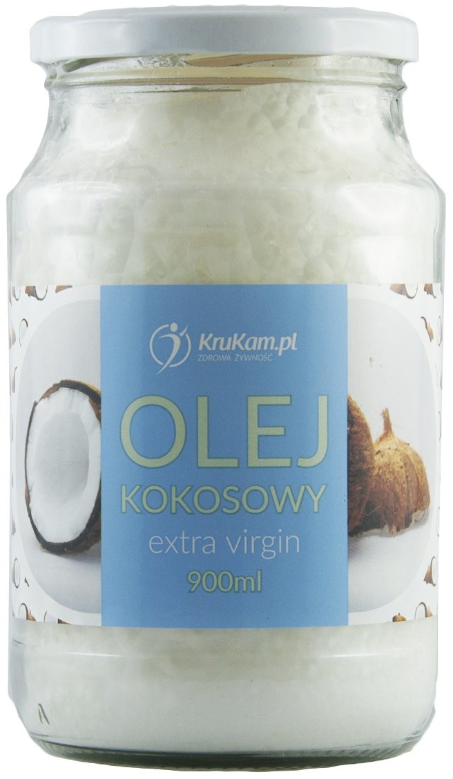 KruKam Olej KOKOSOWY 900ml Extra Virgin Zimnotłoczony