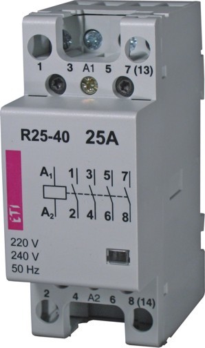 Zdjęcia - Wyłącznik automatyczny ETI Stycznik modułowy R25-40 230V, 25A 4NO 2M 