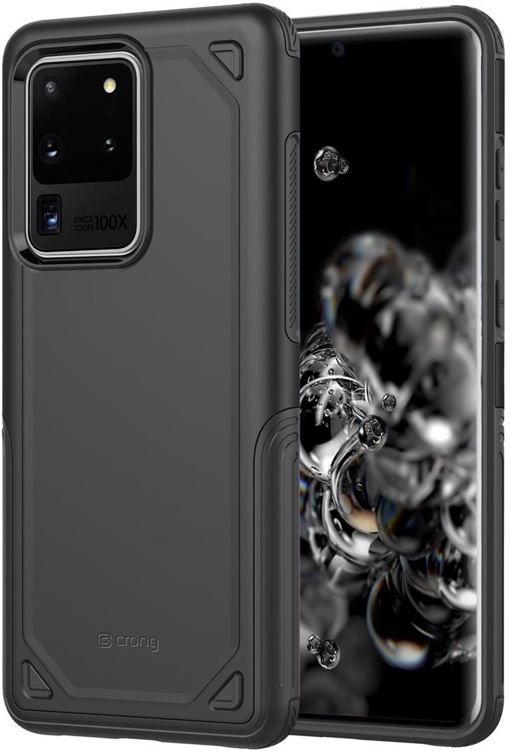 Samsung CRONG Etui pancerne Crong Defender Case na Galaxy S20 Ultra czarny CRG-DFC-SGS20U-BLK