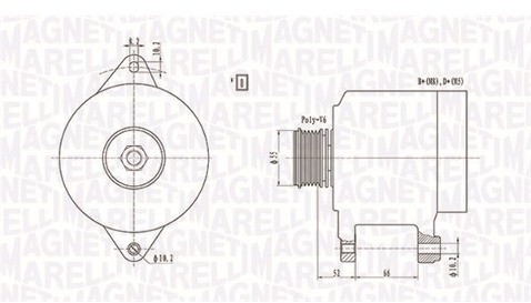 MAGNETI MARELLI Alternator 063731157010 063731157010