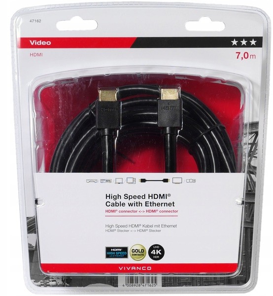 Vivanco Hdmi-hdmi 7m 2.0 4K Uhd/hdr 18Gbit/s Arc