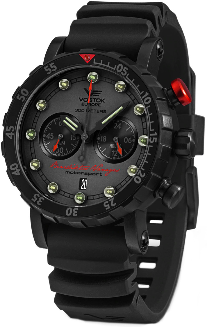 Vostok Europe VK64-571J431 SSN 571 Benediktas Vanagas Black Limited Edition Chronograph