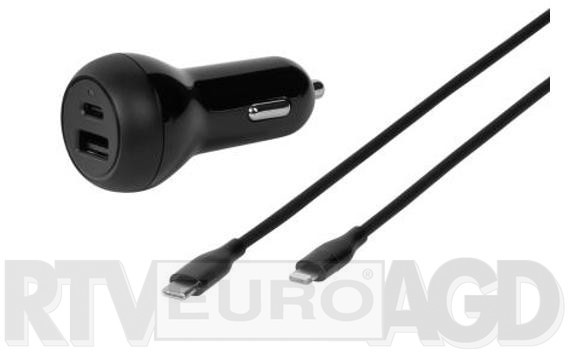 VIVANCO Super Fast Car Charger Set + kabel USB-C Lightning 62301
