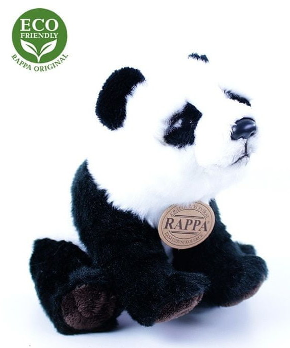 Rappa Pluszowa panda siedząca lub stojąca 22 cm ECO FRIENDLY # z wartością produktów powyżej 89zł!
