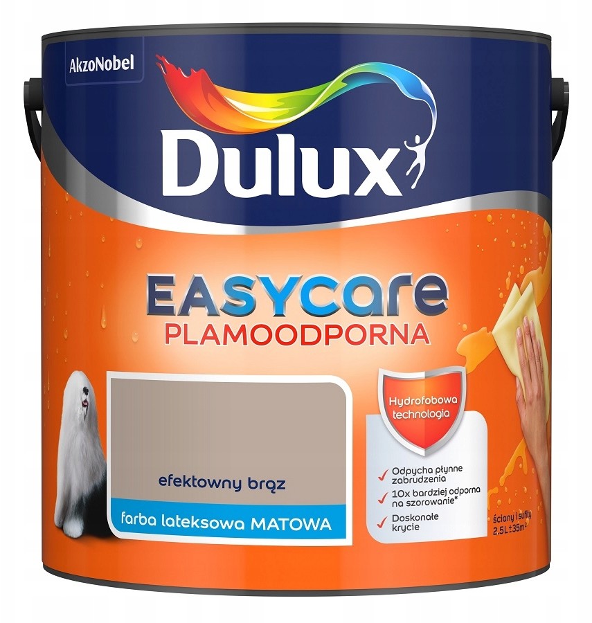 Dulux Dulux Easy Care- farba, kol. Efektowny Brąz, 2.5 l