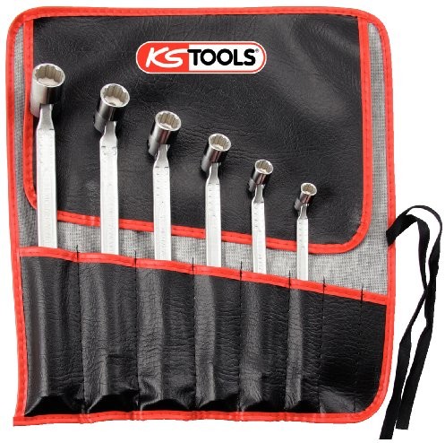 KS Tools Classic zestaw podwójny przegub kluczy, 6-częściowy, 8 X 9  18 X 19 MM 517.0310