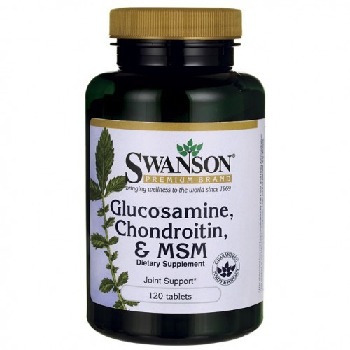 SWANSON Glukozamina, chondroityna i MSM 500/400/200 mg 120 tabl