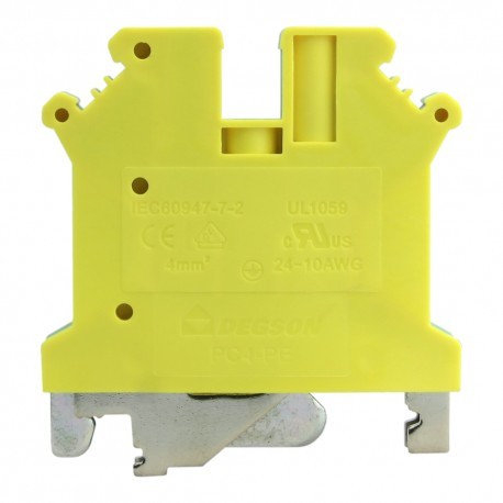 Geberit DEGSON szynowa 0,2-4mm2 1P Przelotowa PE Śrubowa DGN 3404 PC4-PE-01P-1Y-00A(H)