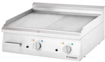Stalgast płyta grillowa nastawna gładko-ryflowana 800 9731300