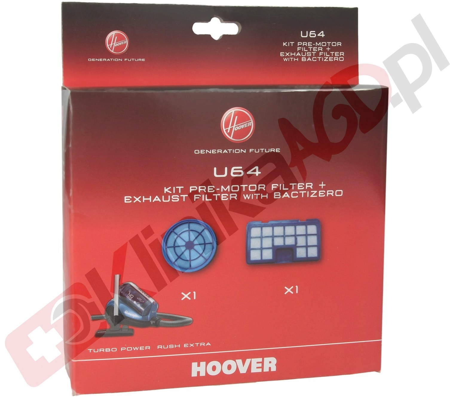 HOOVER Candy Filtr przedsilnikowy + wylotowy do odkurzacza U64 35601223