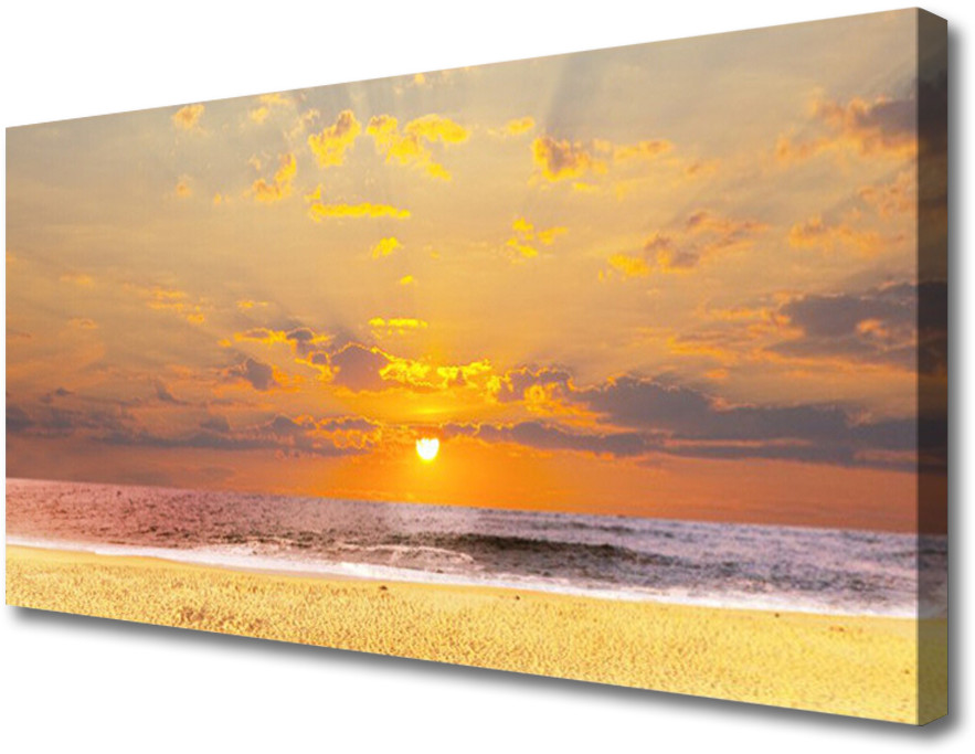 PL Tulup Obraz Canvas Morze Plaża Słońce Krajobraz 100x50cm