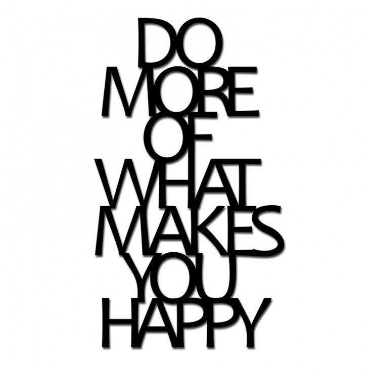 DekoSign Napis na ścianę DO MORE OF WHAT MAKES YOU HAPPY czarny DMW1-1 DMW1-1