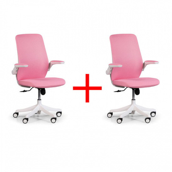 B2B Partner Krzesło biurowe z siatkowanym oparciem BUTTERFLY różowa 902036