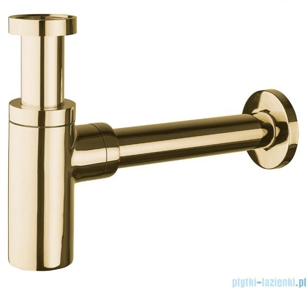 Oltens Hervik syfon umywalkowy mosiężny okrągły złoty 02600800