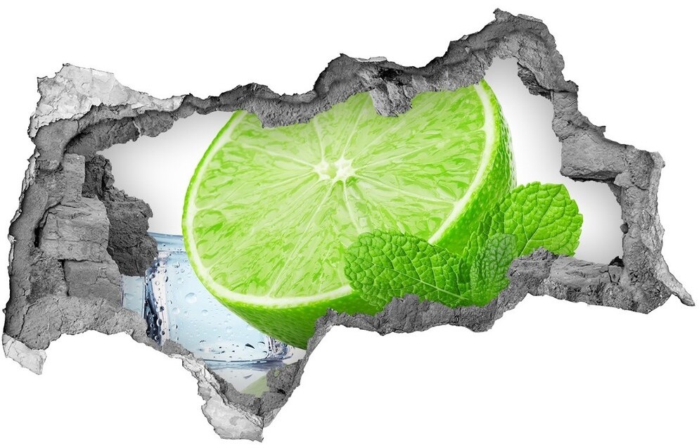 Wallmuralia.pl Samoprzylepna naklejka Limonka z lodem