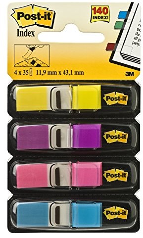 Post-it Post-It paskiem klejącym Index Mini (11,9 X 43,2 MM, 4 X 35 W konkurencyjnej paski w dozowniku) 683-4AB