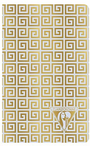 Clairefontaine 193086C notatnik Neo Deco wiosna letnia kolekcja, ze wiązaniem nici, 7,5 x 12 cm, 24 arkusze, w linie, 90 g, papier w kolorze kości słoniowej, 1 sztuka, motywy sortowane 193086C