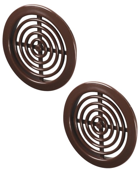 Awenta Osłona wentylacyjna  Mini 45 x 52 mm brązowa 2 szt.